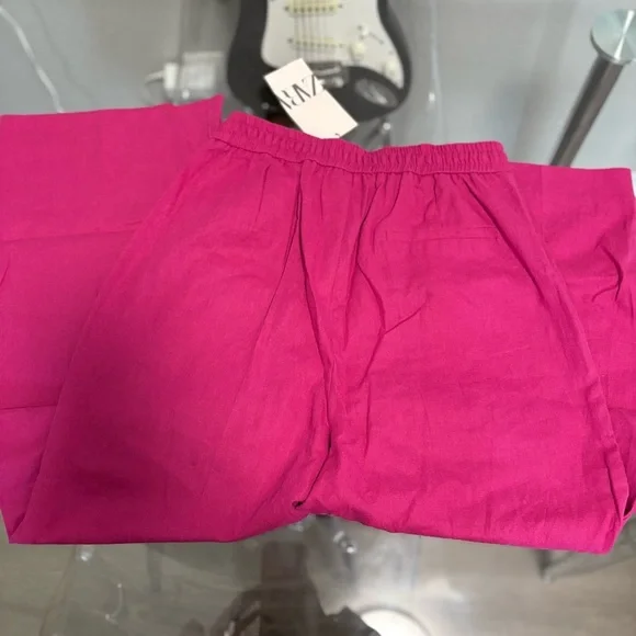 Zara Pink Straight Leg Pants - Picture 3 of 4